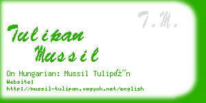 tulipan mussil business card